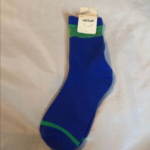 Aerie Vibrant Blue and Green Casual Socks